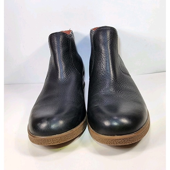 Dansko Becki Black Leather Ankle Boots Womens 39 EUR 8.5-9 US Wood Heel EUC - Picture 6 of 12